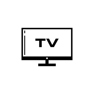 Televizyon Ekran Simgesi Vektör Şablonu