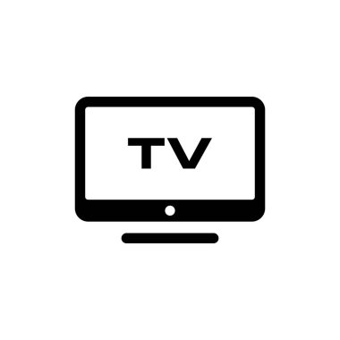 Televizyon Ekran Simgesi Vektör Şablonu