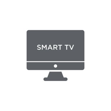 Televizyon Ekran Simgesi Vektör Şablonu