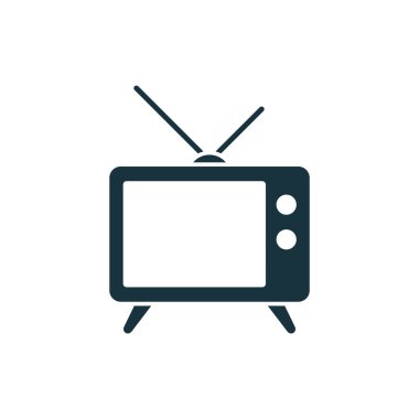 Televizyon Ekran Simgesi Vektör Şablonu