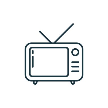 Televizyon Ekran Simgesi Vektör Şablonu