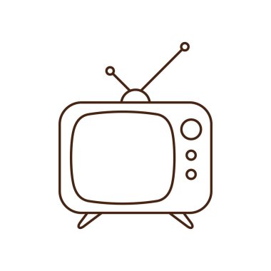 Televizyon Ekran Simgesi Vektör Şablonu