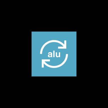 Geri dönüşüm kodu simge vektör şablonu