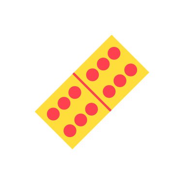 Domino Kart Oynama Simgesi Vektör Şablonu