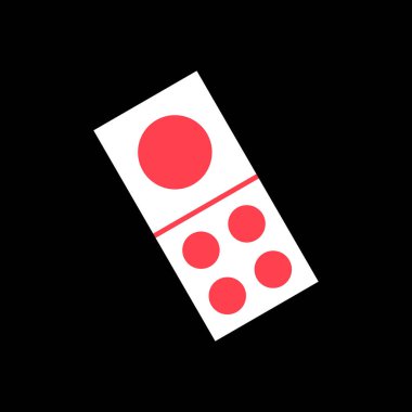 Domino Kart Oynama Simgesi Vektör Şablonu