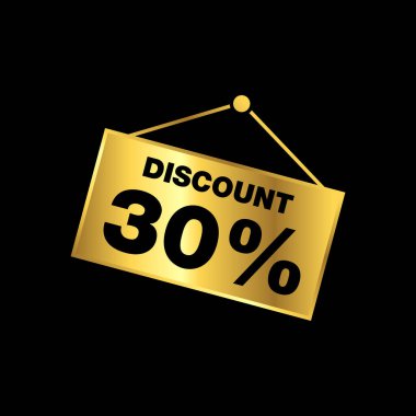 % 30 Altın Asma İşareti İndirim Şablonu