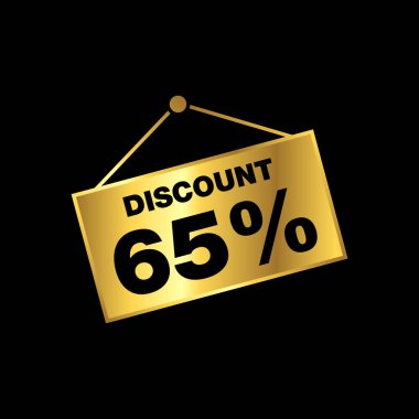 % 65 Altın Asma İşareti İndirim Şablonu