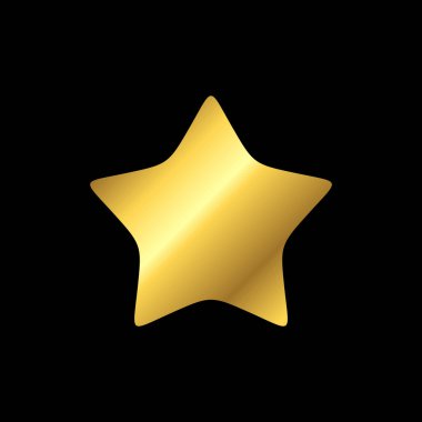 Altın Yıldız Dekoratif Simge Vektör Şablonu