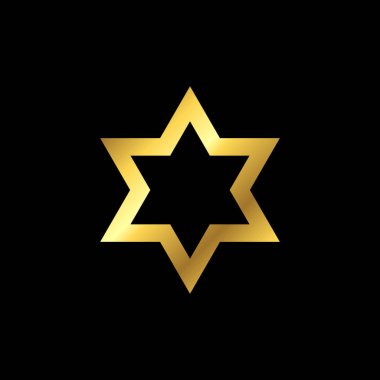 Altın Yıldız Dekoratif Simge Vektör Şablonu