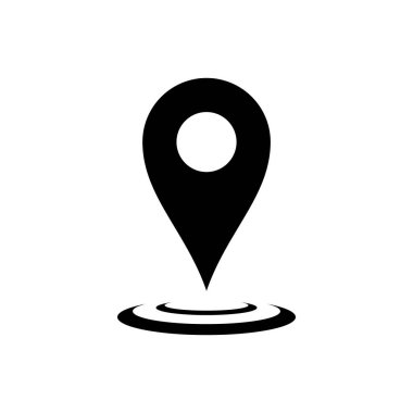harita nokta konum simgesi vektör şablonu