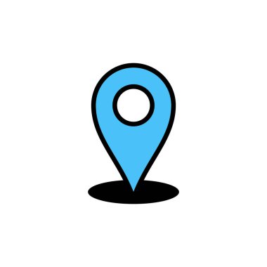 harita nokta konum simgesi vektör şablonu