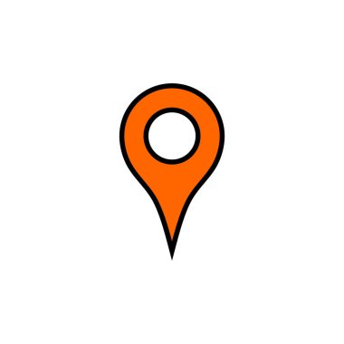 harita nokta konum simgesi vektör şablonu