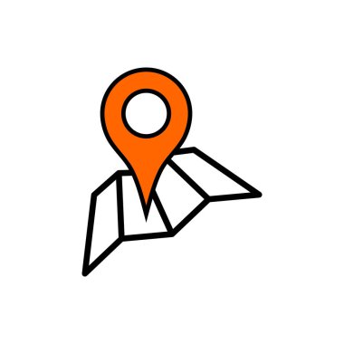 harita nokta konum simgesi vektör şablonu