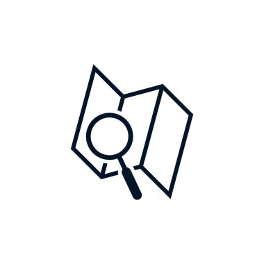 Harita Noktası Arama Konumu Simge Vektör Şablonu