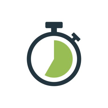 Kronometre Zamanlayıcı Simgesi Vektör Şablonu