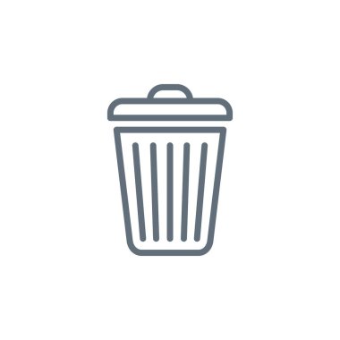 Çöp Kutusu Simgesi Vektör Şablonu