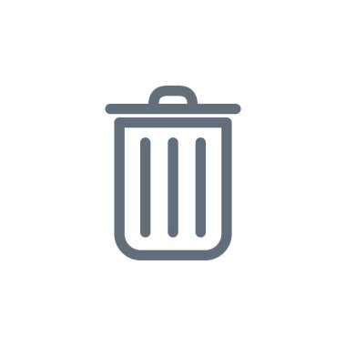 Çöp Kutusu Simgesi Vektör Şablonu