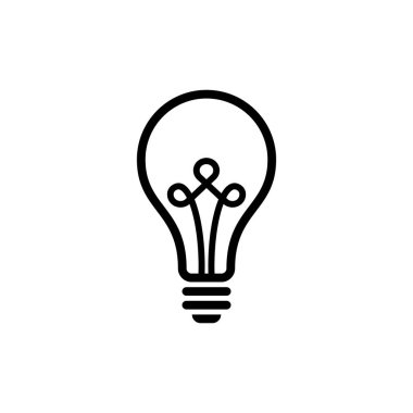 Ampul Lambası Simge Vektör Şablonu