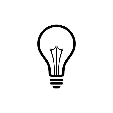 Ampul Lambası Simge Vektör Şablonu