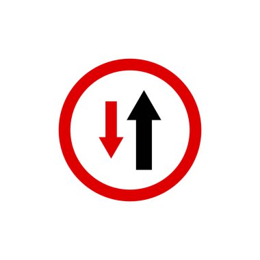 Çember Trafik İşareti, Yol İşareti Vektör Şablonu