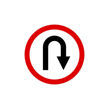 Çember Trafik İşareti, Yol İşareti Vektör Şablonu