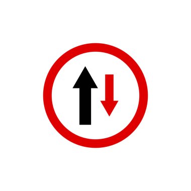 Çember Trafik İşareti, Yol İşareti Vektör Şablonu