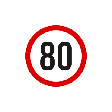 Çember Trafik İşareti, Yol İşareti Vektör Şablonu