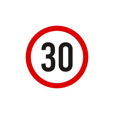 Çember Trafik İşareti, Yol İşareti Vektör Şablonu