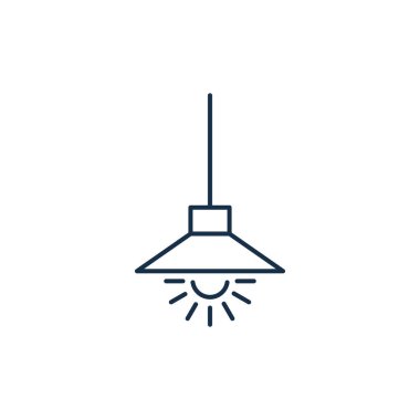 Oturma odası lambası, asılı lamba ikon vektör şablonu