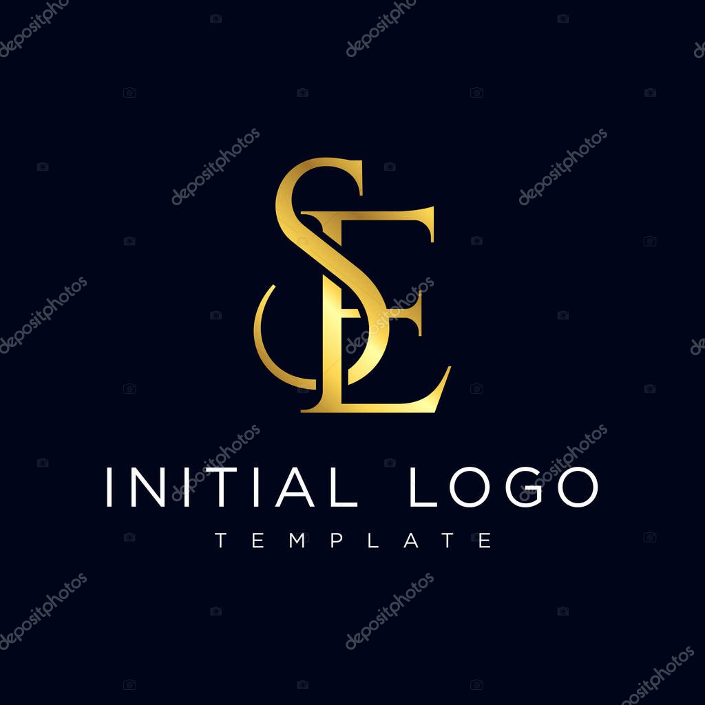 S E Elegant Luxury Initial Letter Logo Template