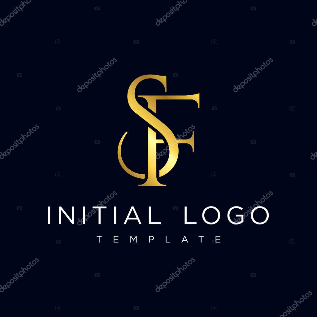S F Elegant Luxury Initial Letter Logo Template