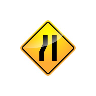 Trafik İşareti Sokak İmza Simgesi Vektör Şablonu