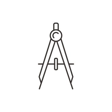 Bölücü Mimari Pusula Simge Vektör Şablonu