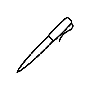 Basit Kalem Simgesi Vektör Şablonu