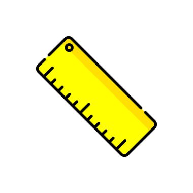 Basit Cetvel Simgesi Vektör Şablonu