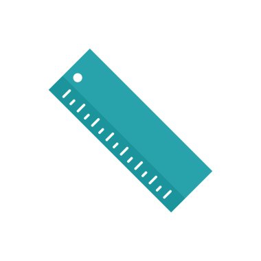 Basit Cetvel Simgesi Vektör Şablonu