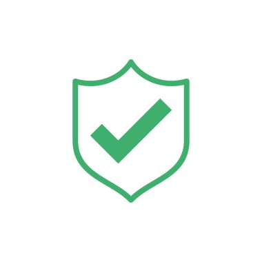 İşaretli Kalkan Simgesi Vektör Şablonunu Kontrol Et