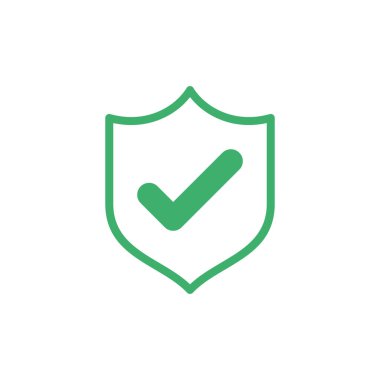 İşaretli Kalkan Simgesi Vektör Şablonunu Kontrol Et