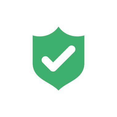 İşaretli Kalkan Simgesi Vektör Şablonunu Kontrol Et