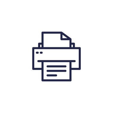 Basit Yazıcı Simgesi Vektör Şablonu