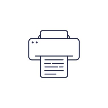 Basit Yazıcı Simgesi Vektör Şablonu