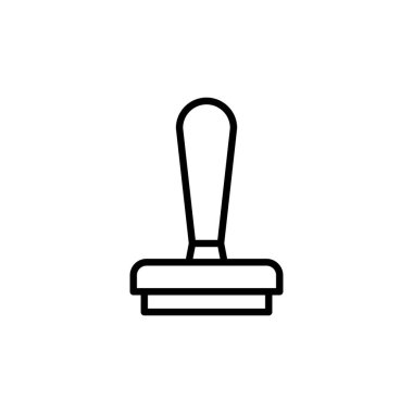 Plastik Damga Simgesi Vektör Şablonu