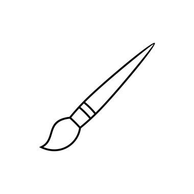 Boya Fırçası Simgesi Vektör Şablonu