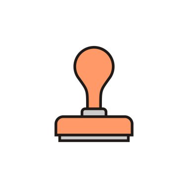 Plastik Damga Simgesi Vektör Şablonu