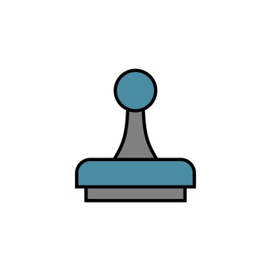 Plastik Damga Simgesi Vektör Şablonu