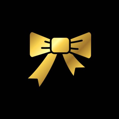 Altın Renk Noel Dekorasyonu Simge Vektör Şablonu