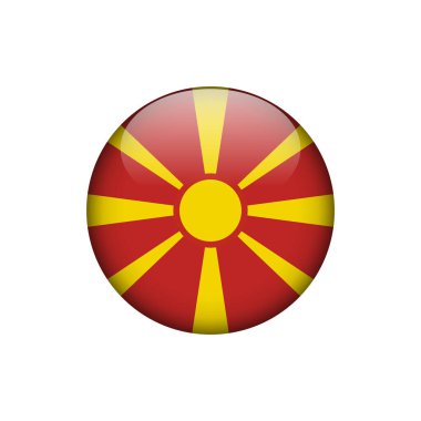 Kuzey Makedonya Bayrak Çemberi Vektör Şablonu