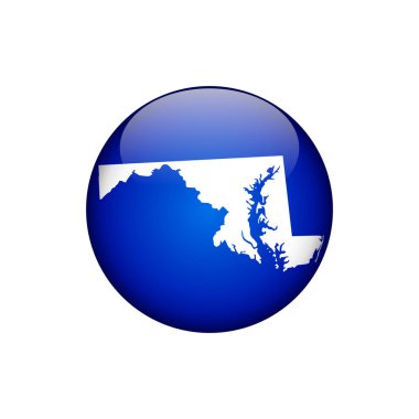 ABD Harita Simge Vektör Şablonu Çizim Tasarımı Maryland Çemberi Eyaletleri