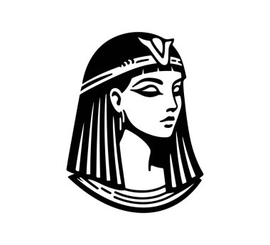 Cleopatra Egyptian Pharaoh sketch hand drawn vector illustration