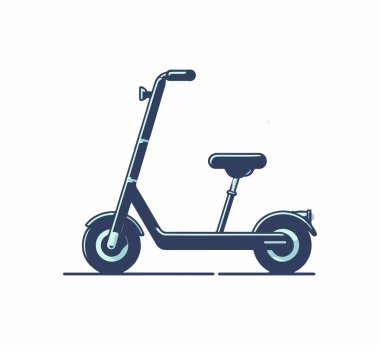 Elektrik Scooter basit vektör grafiği